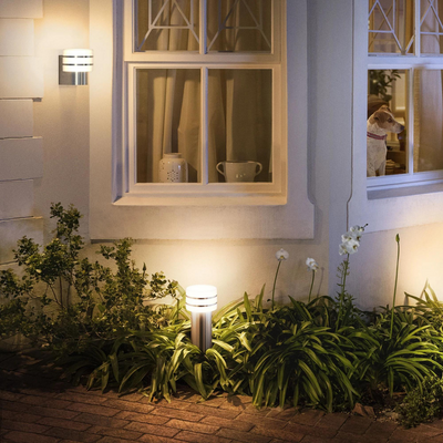 Philips Hue Outdoor Tuar pullert mini, rustfritt stål-Utebelysning pullert-Philips Hue-915005561601-Lightup.no