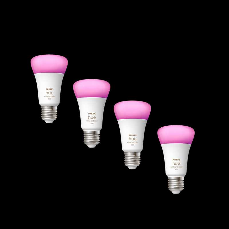 Philips Hue White and Color 4 x E27 lyspærer-Smartpærer E27-Philips Hue-929002489604-Lightup.no