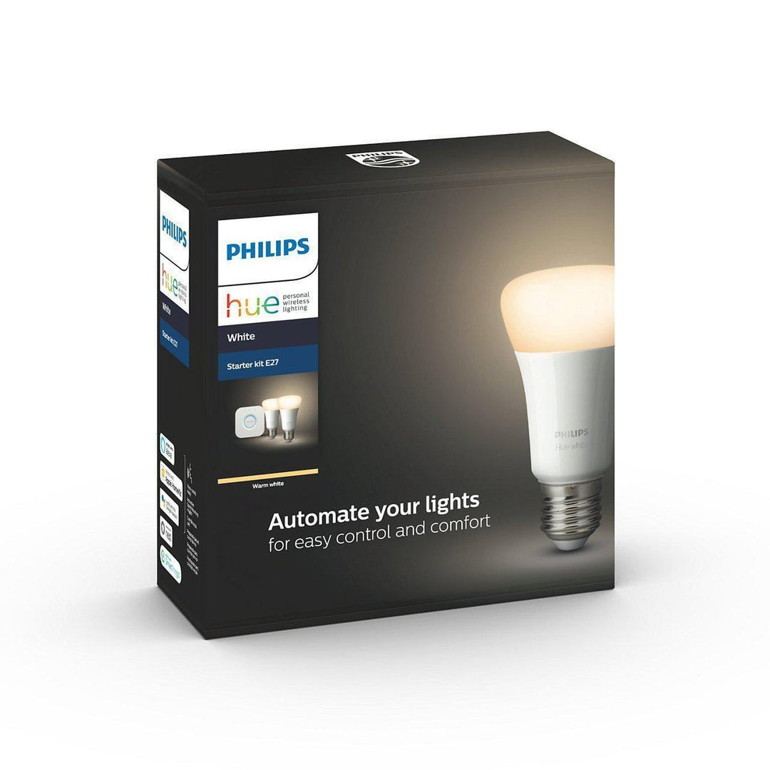 Philips Hue startsett E27 2 lyspærer og bridge - White ambiance-Smartpærer E27-Philips Hue-929002469201-Lightup.no