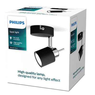 Philips Meranti single spot GU10 - Svart-Downlight 230V-Philips-929003253901-Lightup.no
