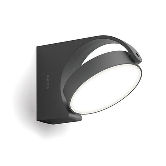 Philips Mimosa vegglampe utendørs 7W 2700K IP44 - Antrasitt-Utebelysning vegg veggskjold-Philips-Antrasitt-929003262301-Lightup.no