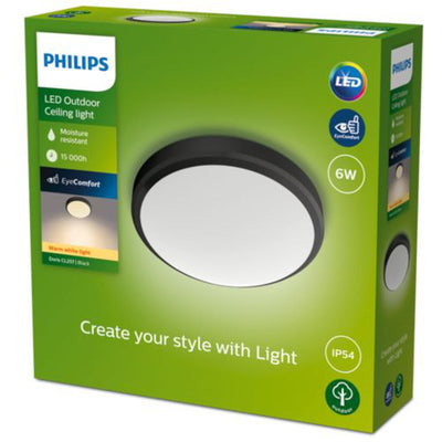 Philips Python taklampe utendørs IP54 6W LED - Svart-Utebelysning taklampe-Philips-929003190801-Lightup.no