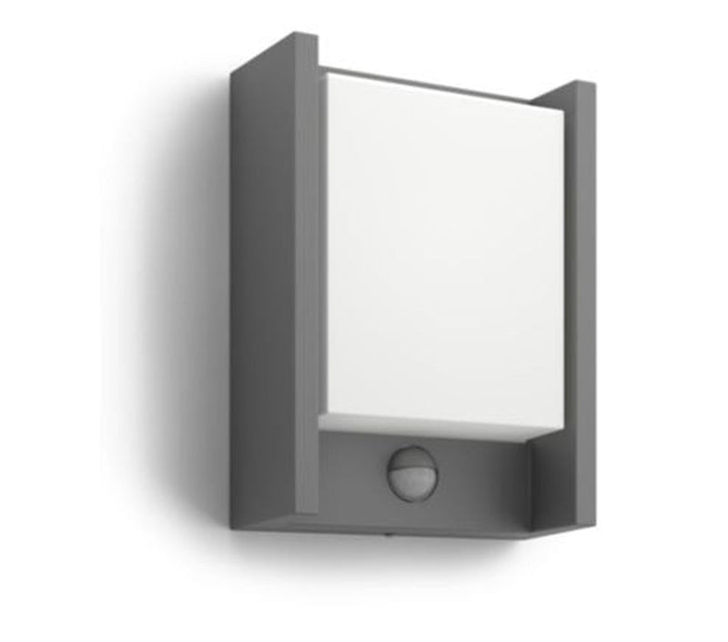 Philips myGarden Arbour vegglampe utendørs 6W IP44 m/bevelses sensor IR - Antrasitt-Utebelysning vegg veggskjold-Philips-915005193901-Lightup.no