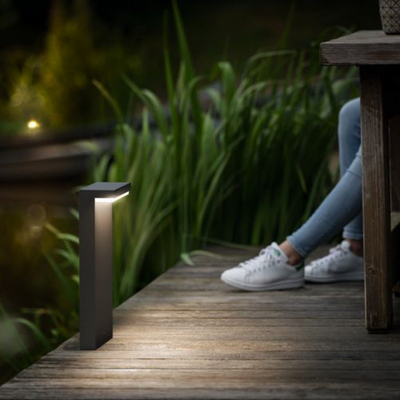 Philips myGarden Bustan pullert 40 cm utendørs IP44 2x4,5W LED - Antrasitt-Utebelysning pullert-Philips-915005378501-Lightup.no