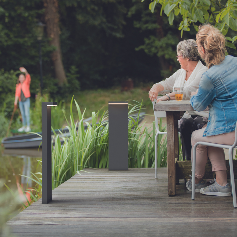Philips myGarden Bustan pullert 77 cm utendørs IP44 2x4,5W LED - Antrasitt-Utebelysning pullert-Philips-915005378601-Lightup.no