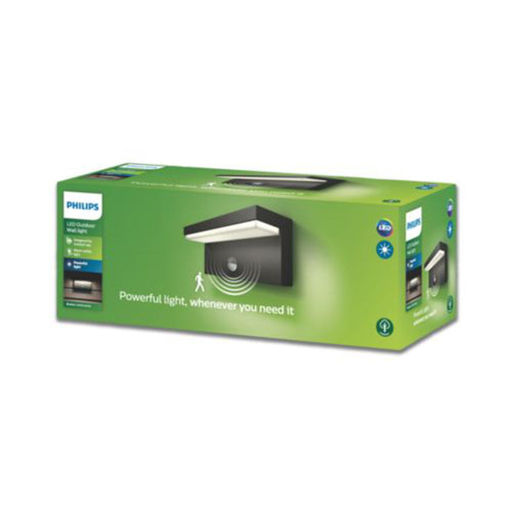 Philips myGarden Bustan vegglampe utendørs IP44 2x4,5W LED m/bevegelses sensor IR - Antrasitt-Utebelysning vegg opp og ned-Philips-Antrasitt-915005378401-Lightup.no