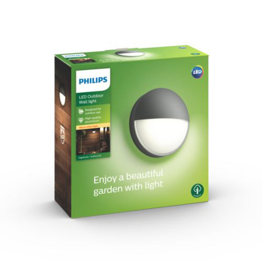 Philips myGarden Capricorn vegglampe utendørs IP44 6W LED - Antrasitt-Utebelysning vegg veggskjold-Philips-Antrasitt-915005192801-Lightup.no