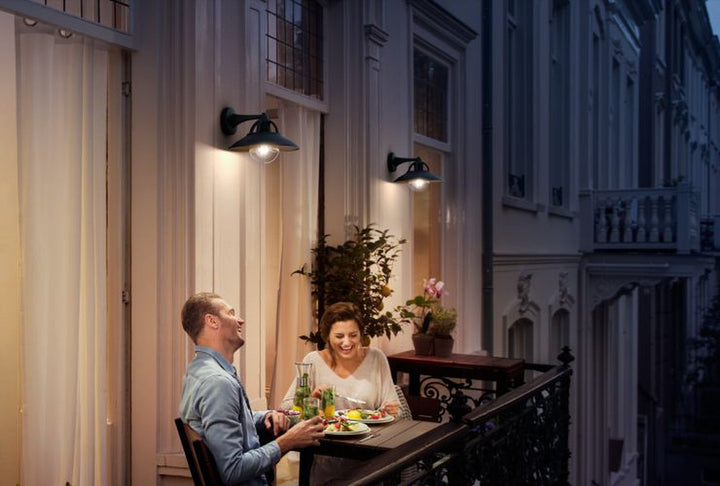 Philips myGarden Cormorant vegglampe utendørs IP44 - Svart-Utebelysning vegg klassisk-Philips-Svart-915005553301-Lightup.no