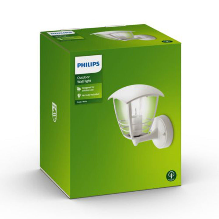 Philips myGarden Creek vegglampe opp utendørs IP44 - Hvit-Utebelysning vegg klassisk-Philips-Hvit-915002789602-Lightup.no