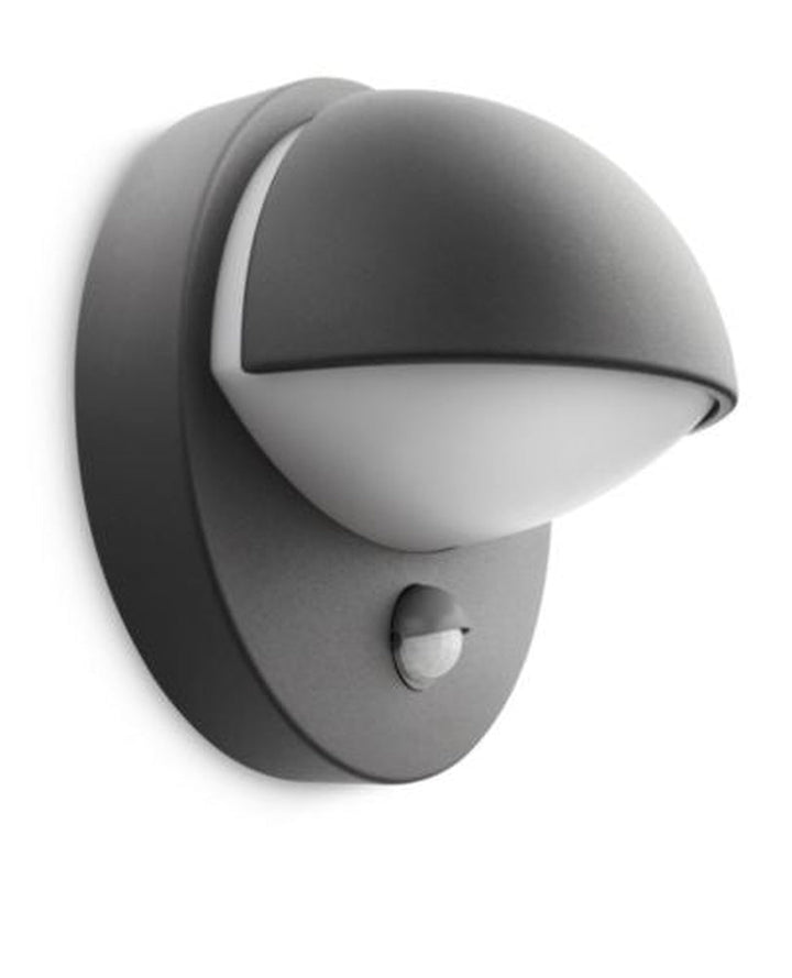 Philips myGarden Juni vegglampe utendørs IP44 E27 m/sensor - Antrasitt-Utebelysning vegg klassisk-Philips-Antrasitt-915002146003-Lightup.no