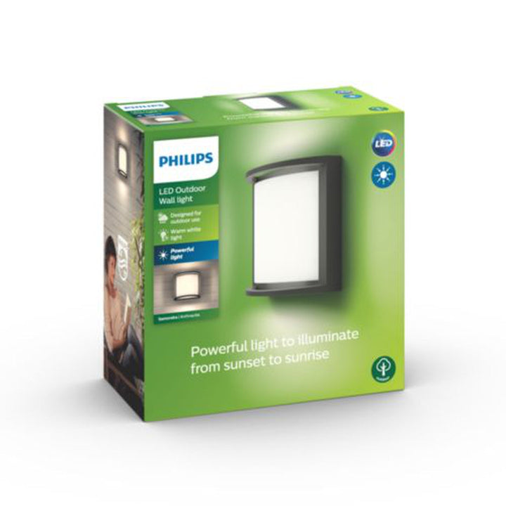 Philips myGarden Samondra vegglampe utendørs IP44 12W LED - Svart-Utebelysning vegg veggskjold-Philips-915005554401-Lightup.no