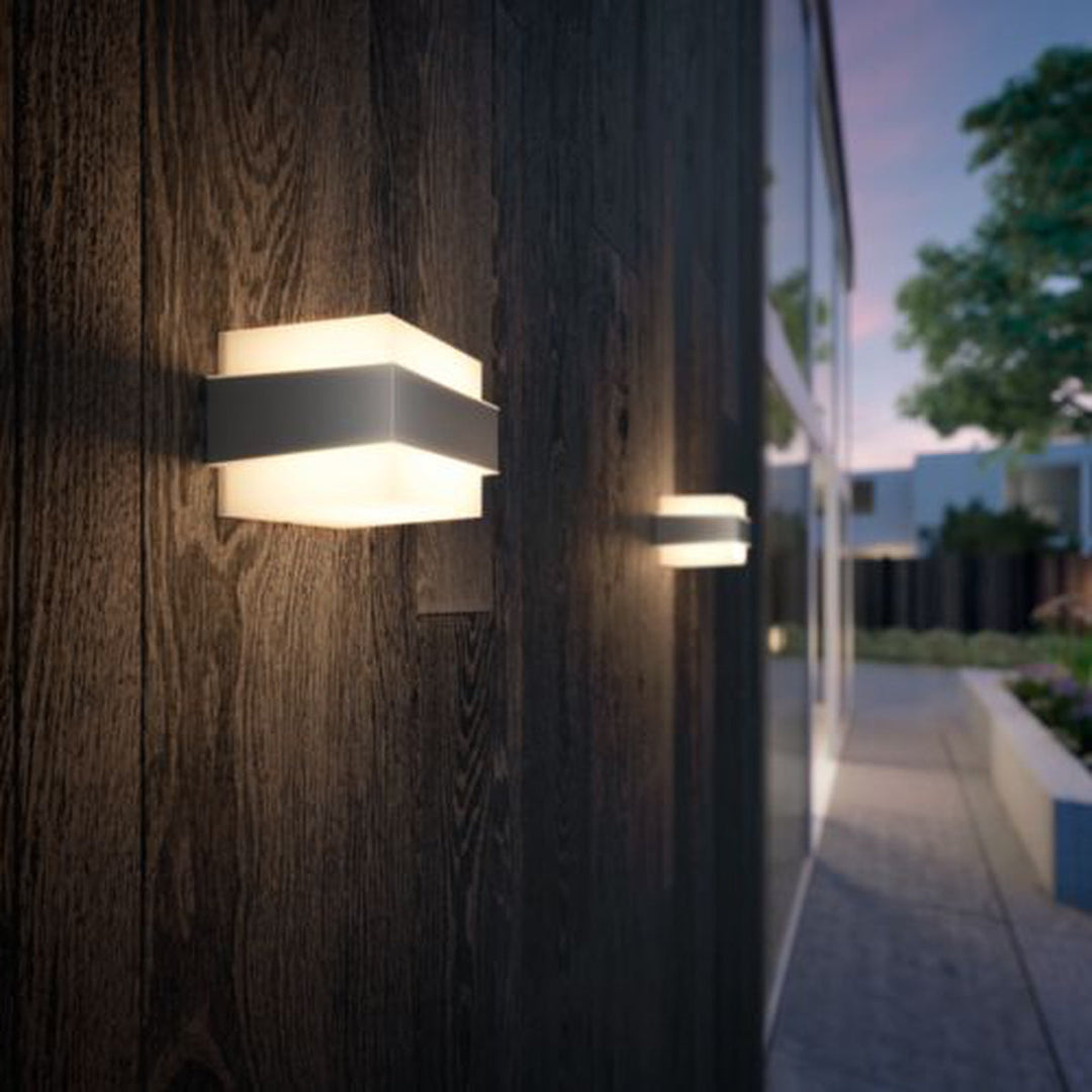 Philips myGarden Shovel vegglampe opp/ned utendørs - Rustfritt stål-Utebelysning vegg opp og ned-Philips-Stål-915005301601-Lightup.no