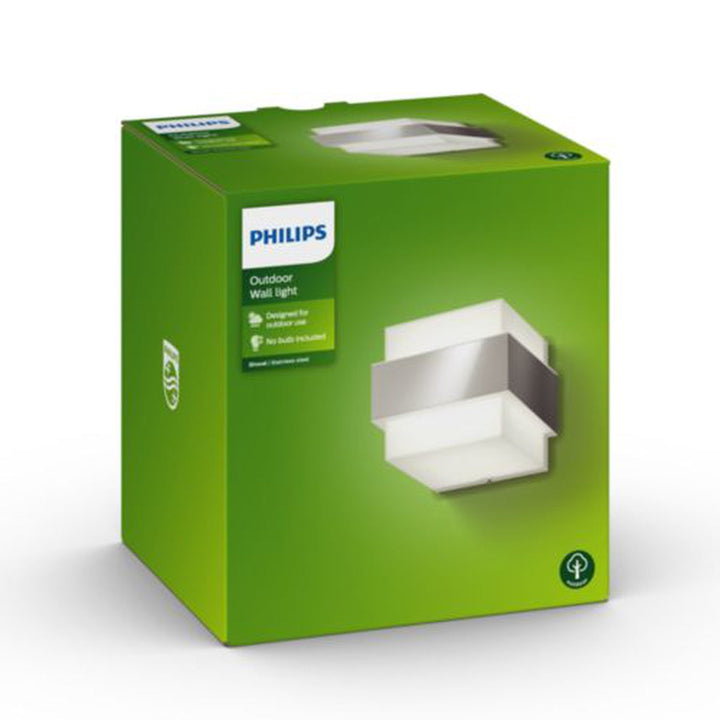 Philips myGarden Shovel vegglampe opp/ned utendørs - Rustfritt stål-Utebelysning vegg opp og ned-Philips-Stål-915005301601-Lightup.no