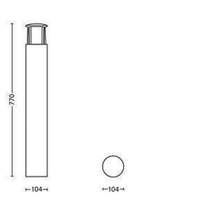Philips myGarden Stock LED pullert, antrasitt-Utebelysning pullert-Philips-Grå-915005194701-Lightup.no