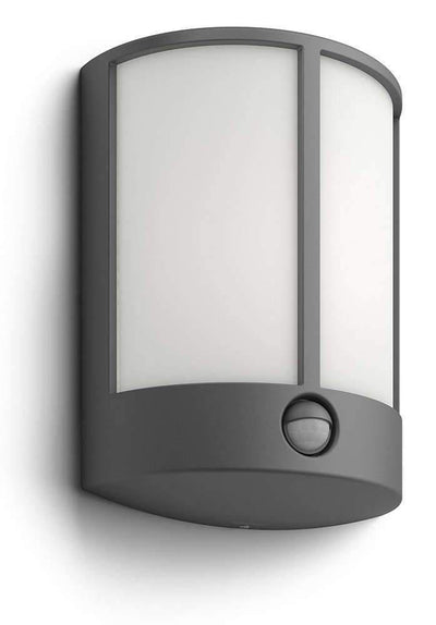 Philips myGarden Stock LED vegglampe m/sensor, antrasitt-Utebelysning vegg veggskjold-Philips-915005194501-Lightup.no