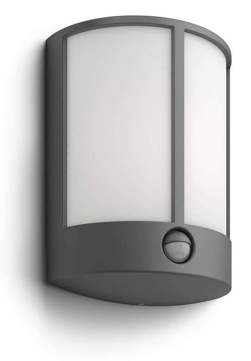 Philips myGarden Stock LED vegglampe m/sensor, antrasitt-Utebelysning vegg veggskjold-Philips-915005194501-Lightup.no