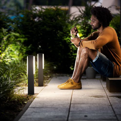 Philips myGarden Stratosphere pullert 42 cm utendørs IP44 2x4,5W LED - Antrasitt-Utebelysning pullert-Philips-915005378801-Lightup.no