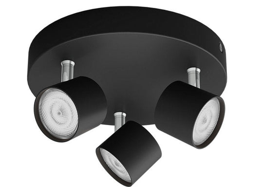 Philips myLiving star rund taklampe 3x4,5W 2700 Kelvin dimbar - Svart-Taklamper-Philips-Svart-929003205301-Lightup.no