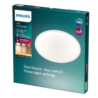 Philips superslim taklampe 25 cm 15W 2700 Kelvin 3-step dim - Hvit-Taklamper-Philips-915005776901-Lightup.no