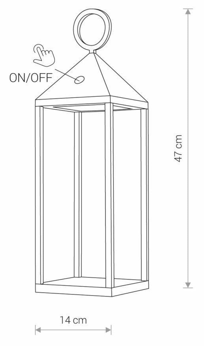 Picnic lanterne oppladbar utendørs IP54 - Grafitt-Utebelysning Hagebelysning-Nowodvorski-N-8177-Lightup.no