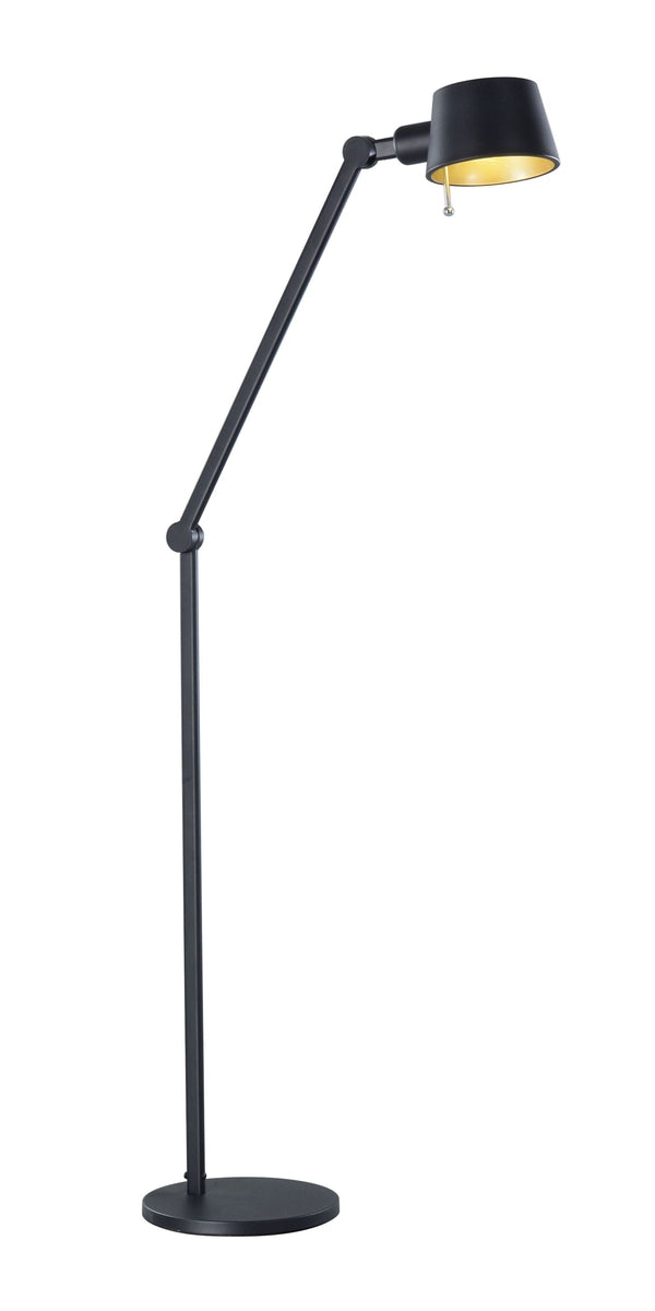 Pionex gulvlampe - Svart/Gullfarget-Gulvlamper-NorDesign-Svart / Gull-378543105-Lightup.no