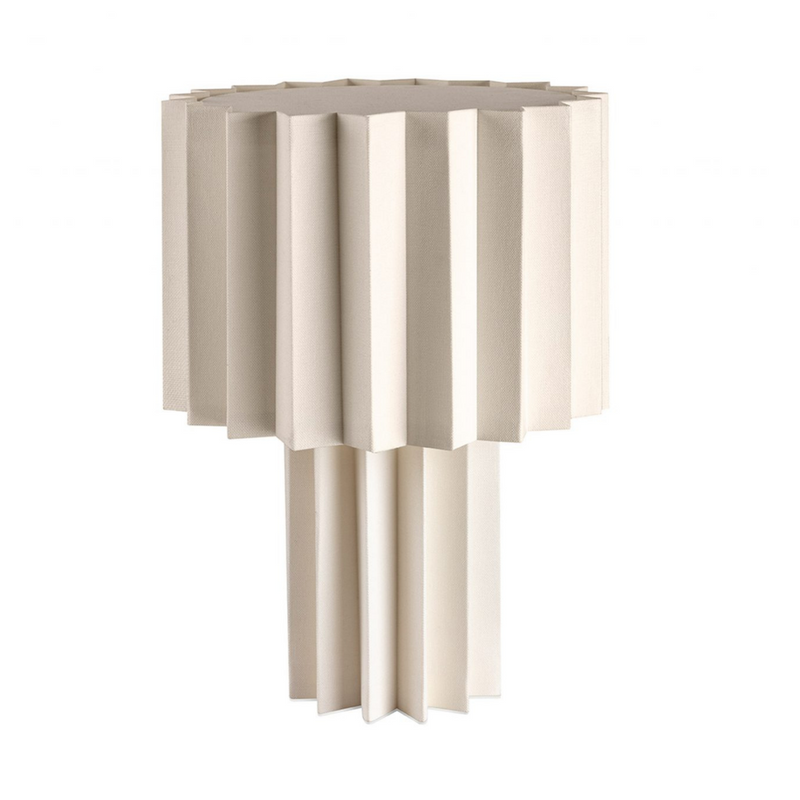 Plissé bordlampe - Hvit-Bordlamper-Örsjö-38026-01-Lightup.no