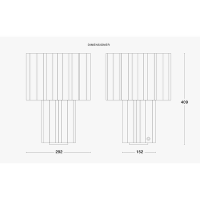 Plissé bordlampe - Hvit-Bordlamper-Örsjö-38026-01-Lightup.no