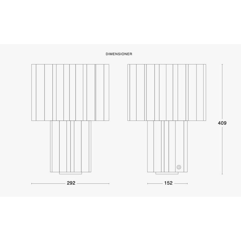 Plissé bordlampe - Hvit-Bordlamper-Örsjö-38026-01-Lightup.no