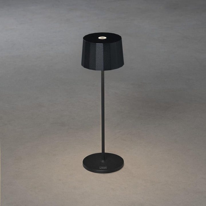 Positano bordlampe oppladbar utendørs IP54 - Svart-Utebelysning Hagebelysning-Konstsmide-7813-750-Lightup.no