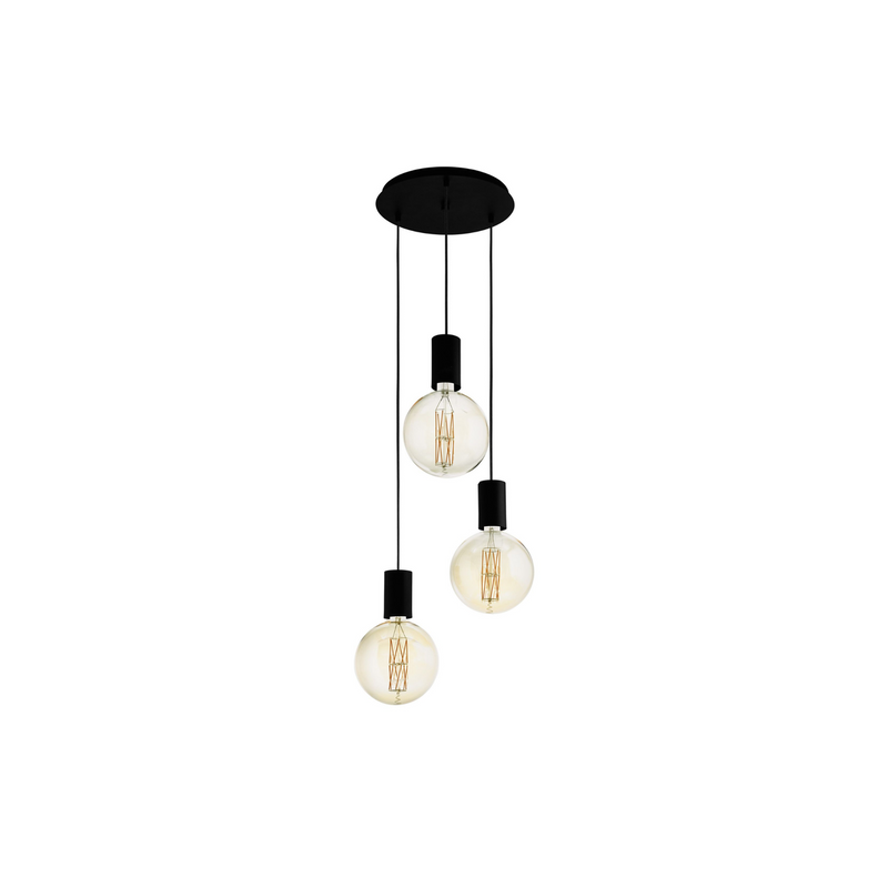 Pozueta 3 rondell - Svart-Takpendler-Eglo-98663-Lightup.no