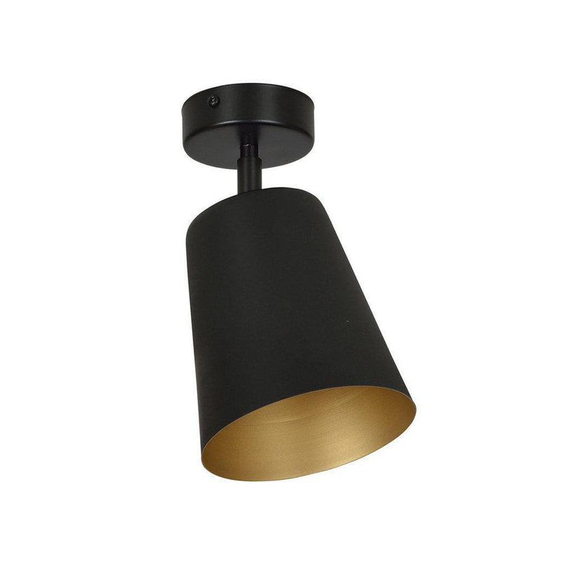 Prism takspot 1 lys - Svart/Gullfarget-Taklamper-Emibig-406/1-Lightup.no