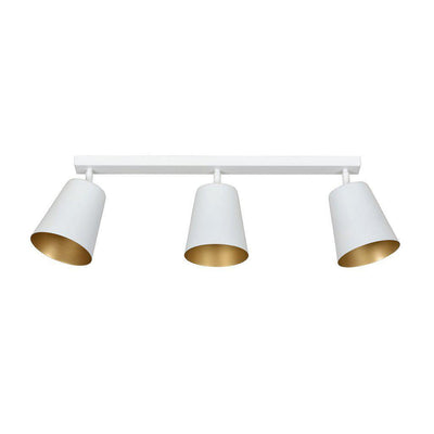 Prism takspot 3 lys - Hvit/Gullfarget-Taklamper-Emibig-407/3-Lightup.no
