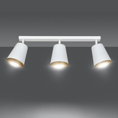 Prism takspot 3 lys - Hvit/Gullfarget-Taklamper-Emibig-407/3-Lightup.no