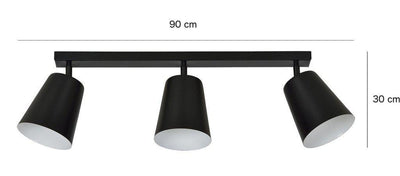 Prism takspot 3 lys - Hvit/Gullfarget-Taklamper-Emibig-407/3-Lightup.no