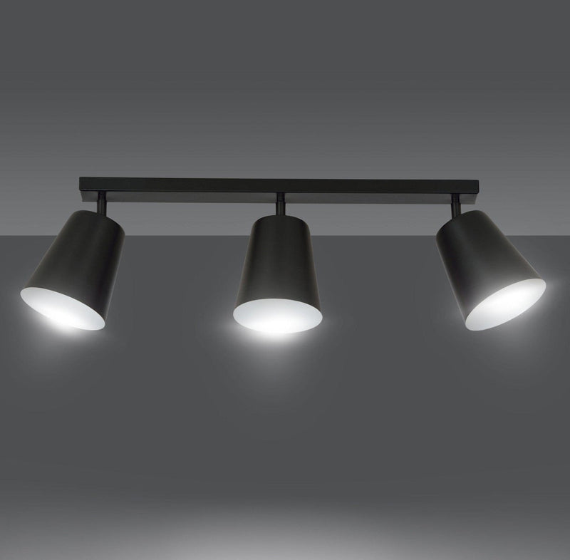 Prism takspot 3 lys - Svart/Hvit-Taklamper-Emibig-385/3-Lightup.no