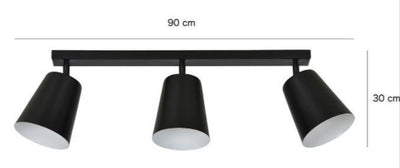 Prism takspot 3 lys - Svart/Hvit-Taklamper-Emibig-385/3-Lightup.no