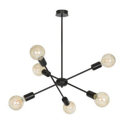 Proton takpendel 6 lys - Svart-Takpendler-Emibig-586/6-Lightup.no
