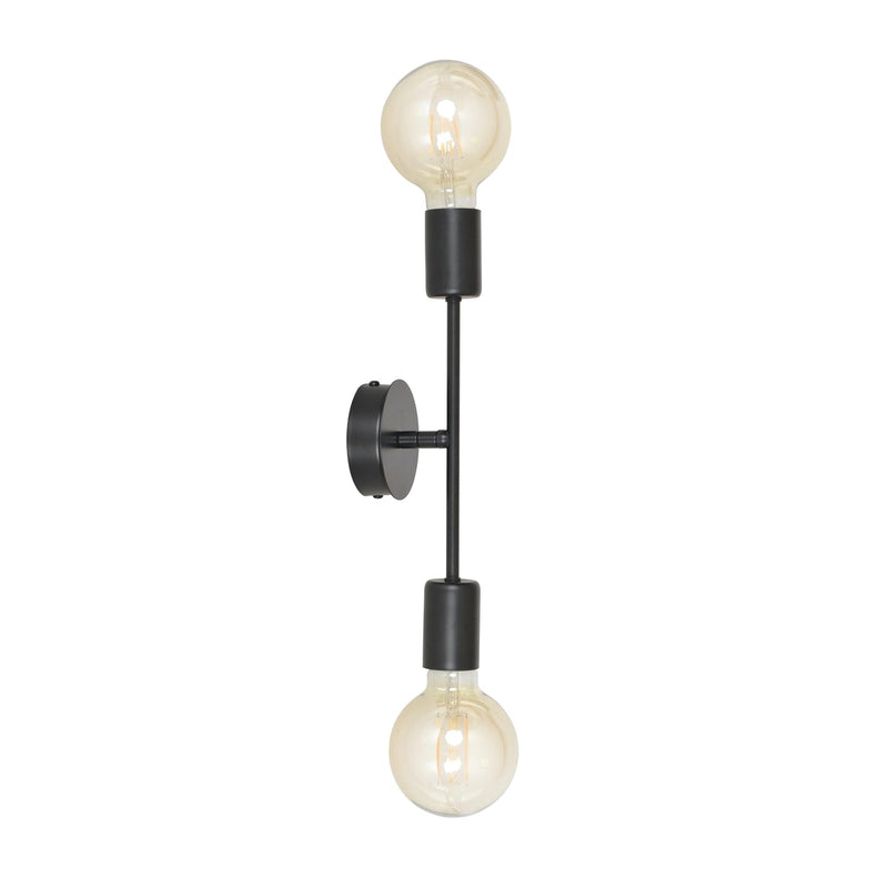 Proton vegglampe 2 lys - Svart-Vegglamper-Emibig-586/K2-Lightup.no