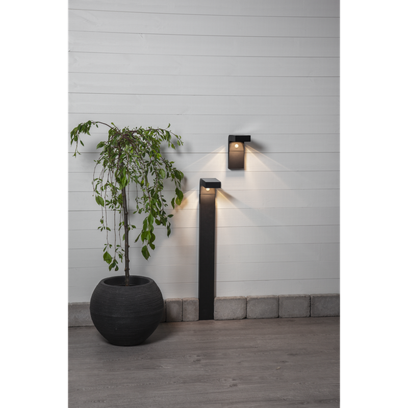 Pullert Solcelle med sensor - Svart-Utebelysning pullert-Star Trading-481-13-Lightup.no