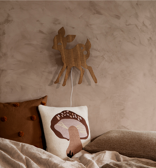 Rådyr vegglampe - røkt eik-Vegglamper-Ferm Living-Eik-Feg__3172-Lightup.no