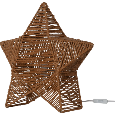 Rappe adventsstjerne bord - Brun-Julebelysning adventstjerne-Star Trading-257-56-Lightup.no