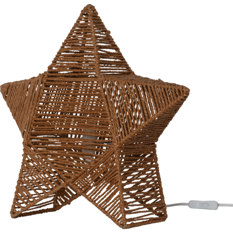 Rappe adventsstjerne bord - Brun-Julebelysning adventstjerne-Star Trading-257-56-Lightup.no