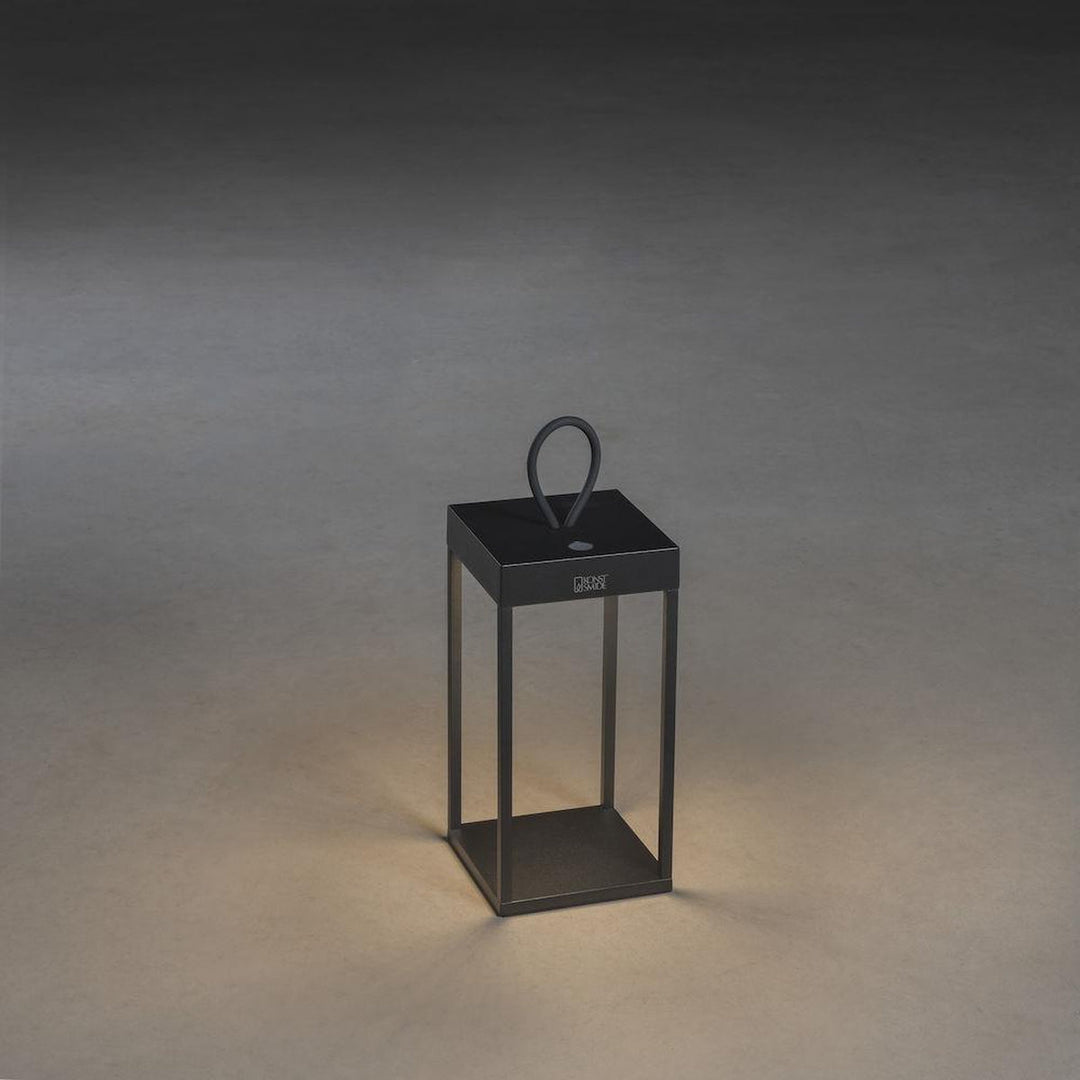 Ravello lanterne 30 cm oppladbar IP54 utendørs - Svart-Utebelysning Hagebelysning-Konstsmide-7811-750-Lightup.no
