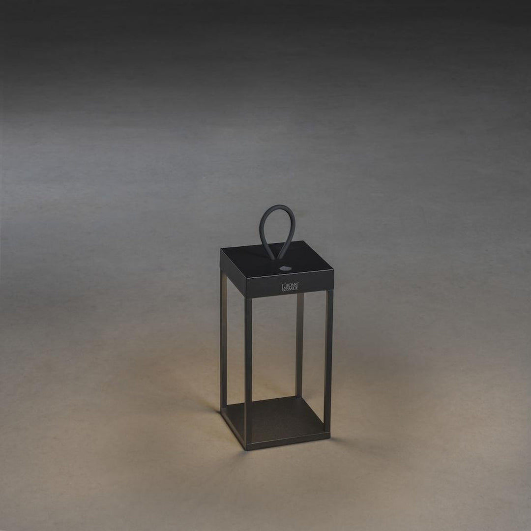 Ravello lanterne 30 cm oppladbar IP54 utendørs - Svart-Utebelysning Hagebelysning-Konstsmide-7811-750-Lightup.no