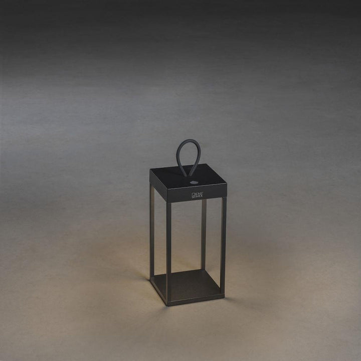 Ravello lanterne 30 cm oppladbar IP54 utendørs - Svart-Utebelysning Hagebelysning-Konstsmide-7811-750-Lightup.no