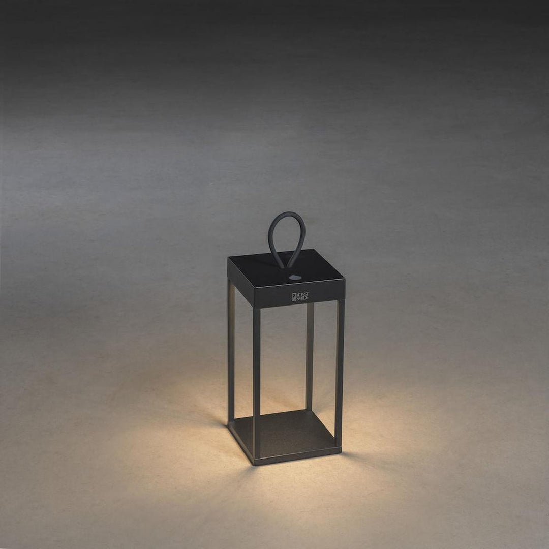 Ravello lanterne 30 cm oppladbar IP54 utendørs - Svart-Utebelysning Hagebelysning-Konstsmide-7811-750-Lightup.no