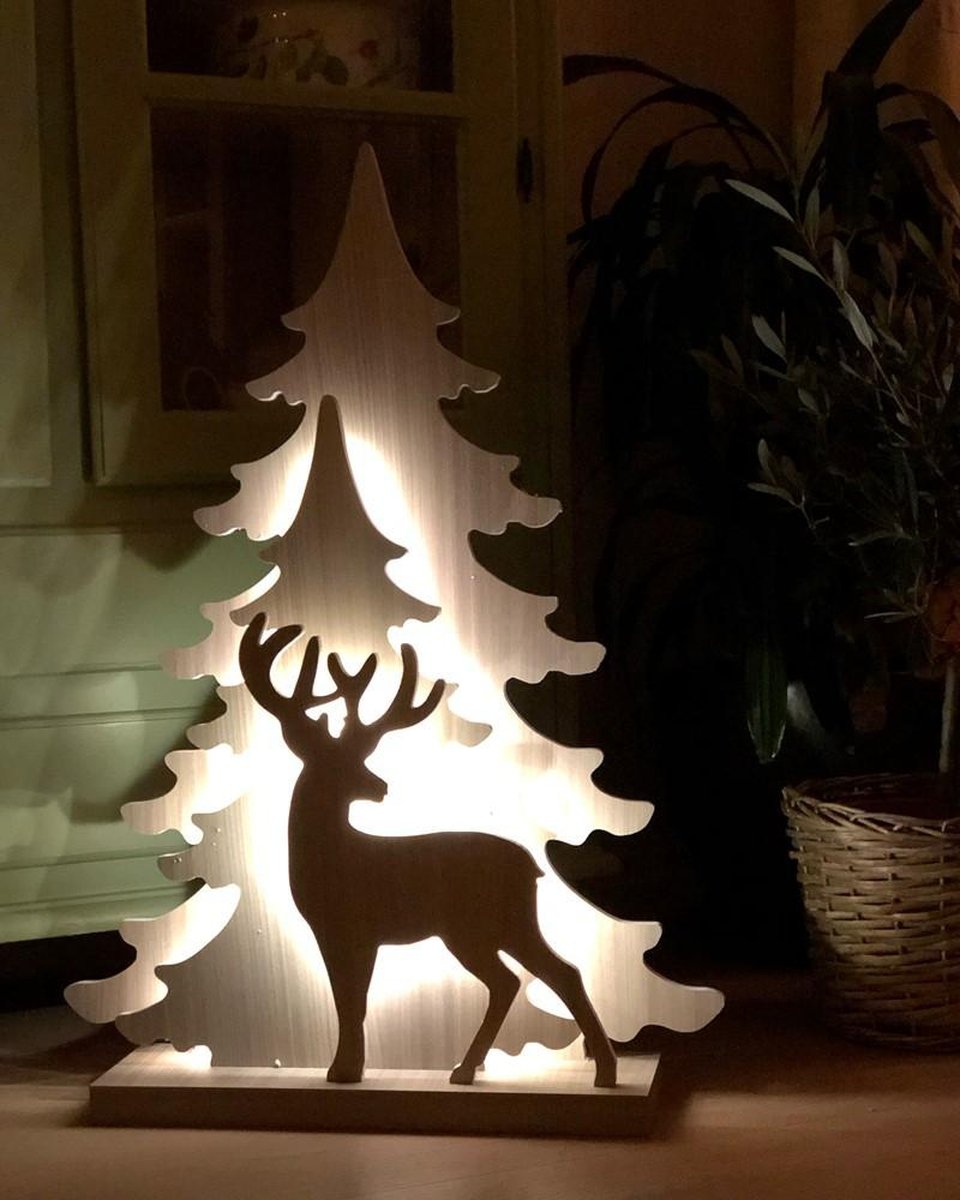 Reinsdyr dekorasjon 69 cm - Tre-Julebelysning dekor og pynt-Trend Collection-LB213168-Lightup.no