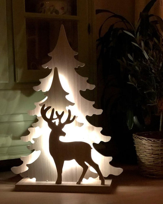 Reinsdyr dekorasjon 69 cm - Tre-Julebelysning dekor og pynt-Trend Collection-LB213168-Lightup.no