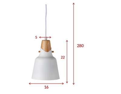 Rigel takpendel 16 cm - Lysgrå/Trefarget-Takpendler-Venture Home-15540-755-Lightup.no
