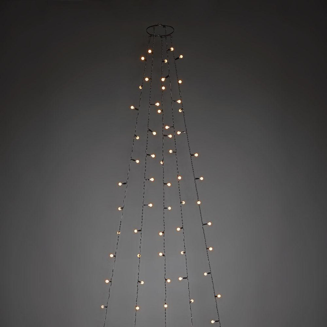 Ring slynge for juletre 5x30 LED 180 cm - Frostet kule-Julebelysning juletrelys og slynger-Konstsmide-6367-820-Lightup.no